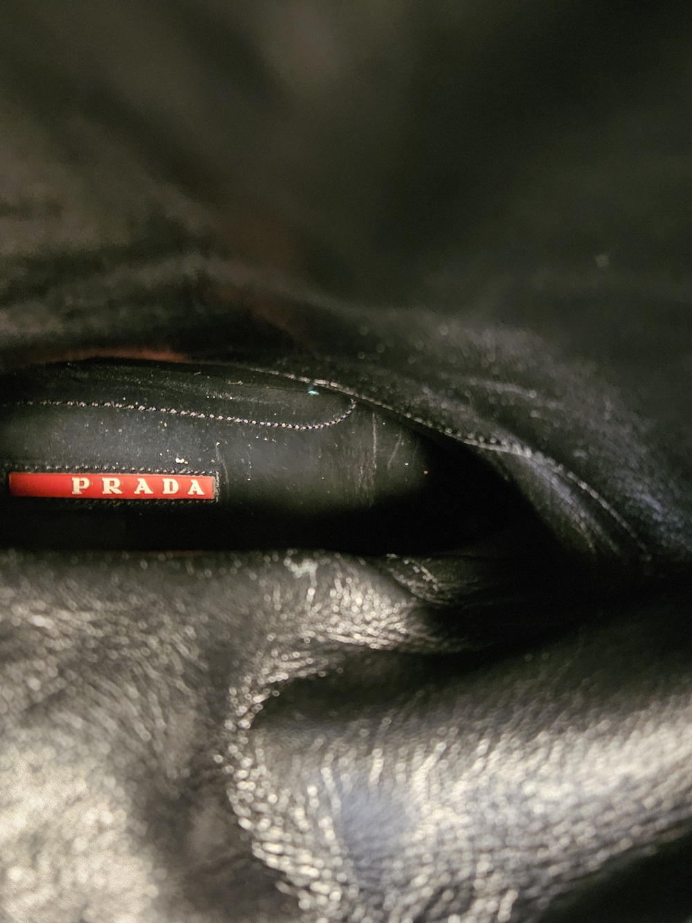 Prada Black Leather Tall Zip Winter Boots - Picture 8 of 8